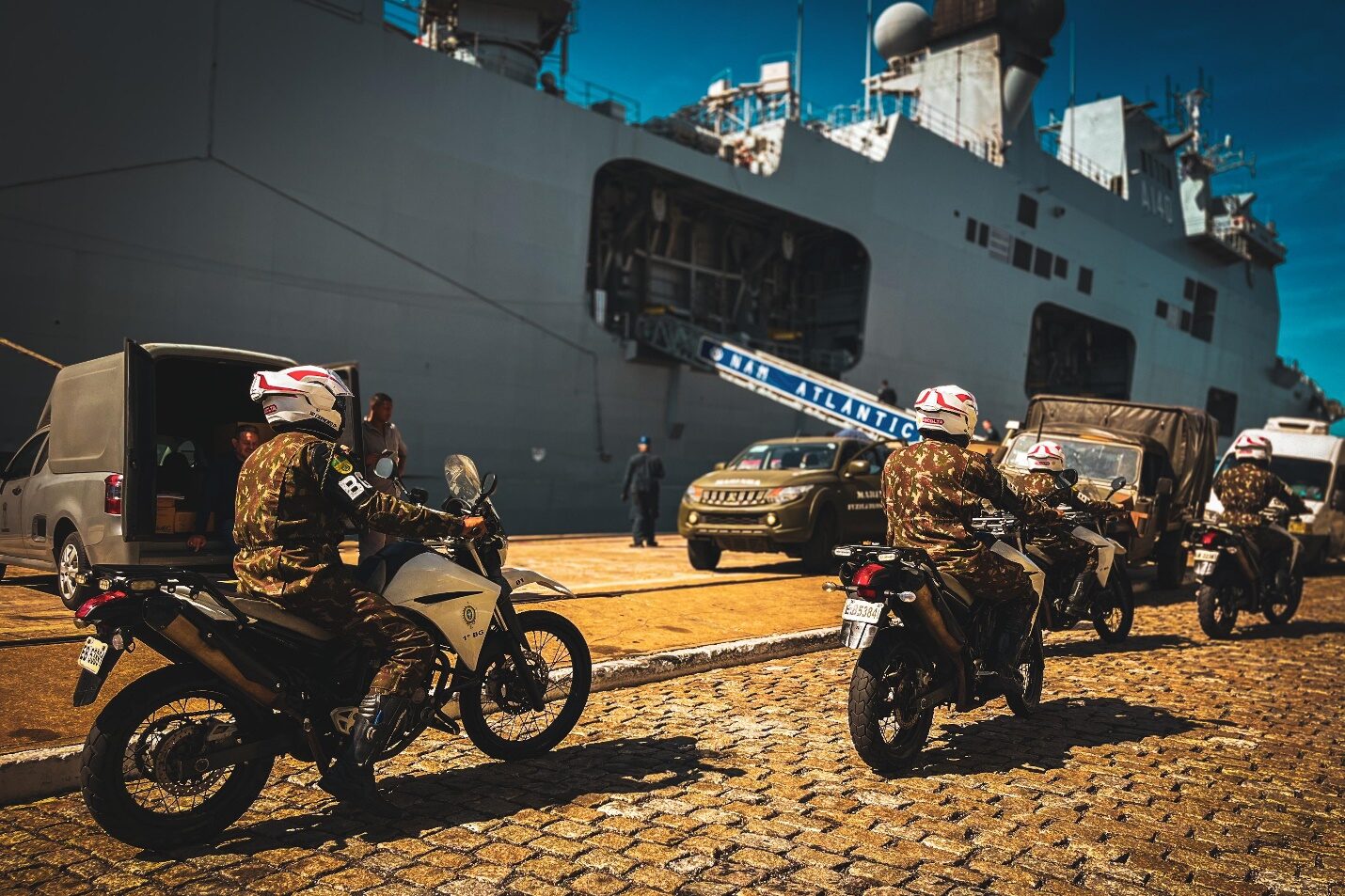 Maior Navio de guerra da América Latina chega a Belém para apoiar a COP 30