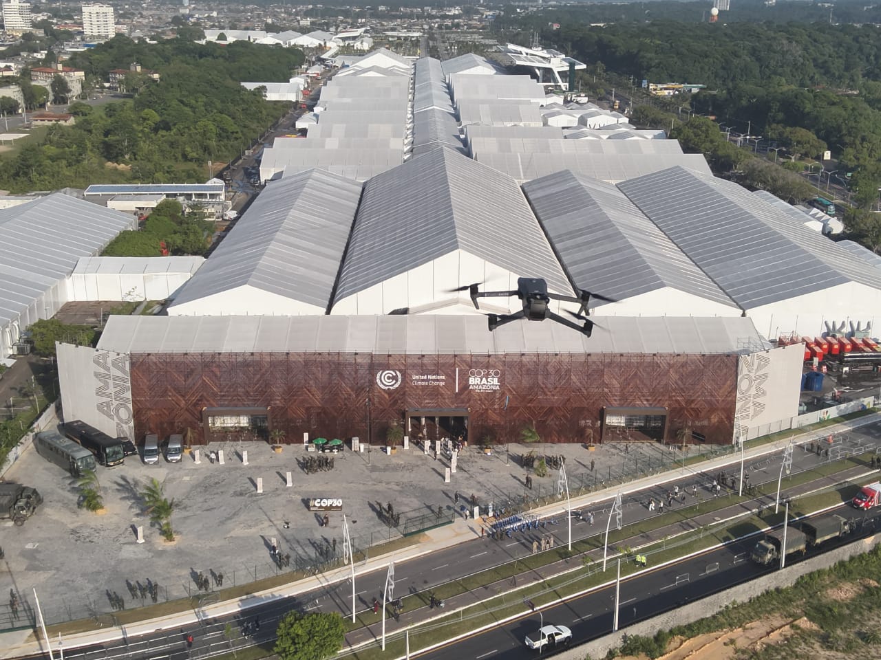 Vigilância com drones reforça segurança durante a COP30